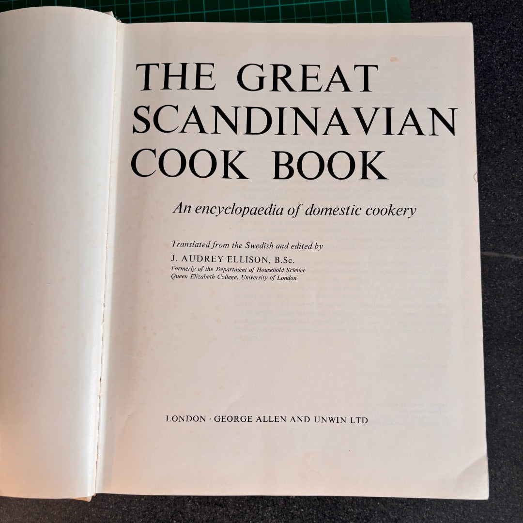 The Great Scandinavian Cookbook Allen Unwin Hardcover 1966
