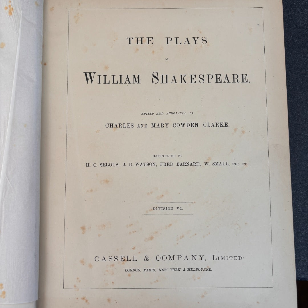 The Plays of William Shakespeare Illustrated Undated 1800s Antique