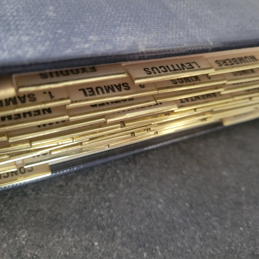 CHAIN REFERENCE BIBLE Thompson BB Kirkbridge Bible Co with tabs 1957