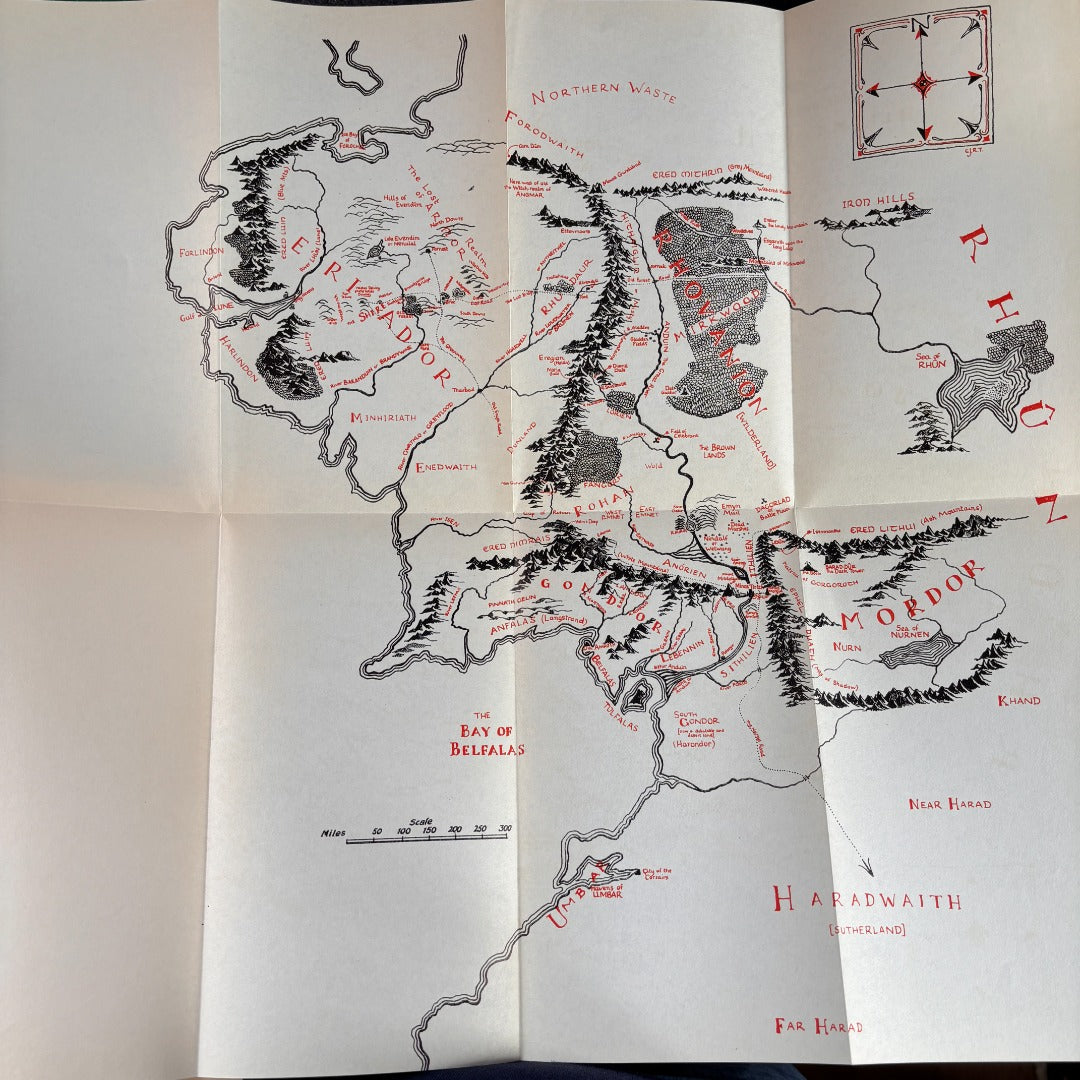 The Fellowship of the Ring J.R.R. Tolkien With Map Allen & Unwin 1961 11th Ed Hardcover