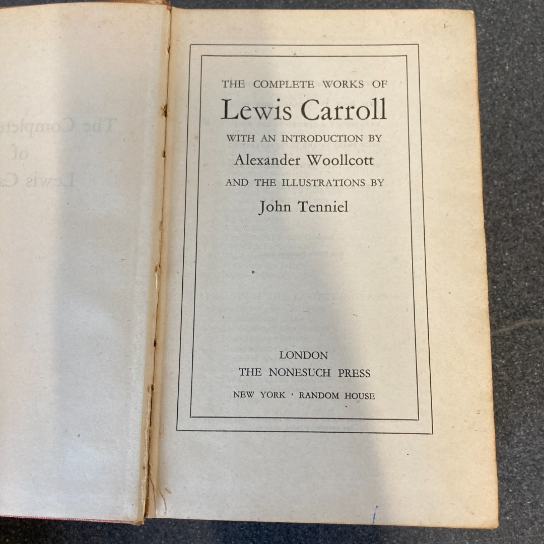 Lewis Carroll Complete Works 1939 First Edition Illustarted John Tenniel Nonesuch Press