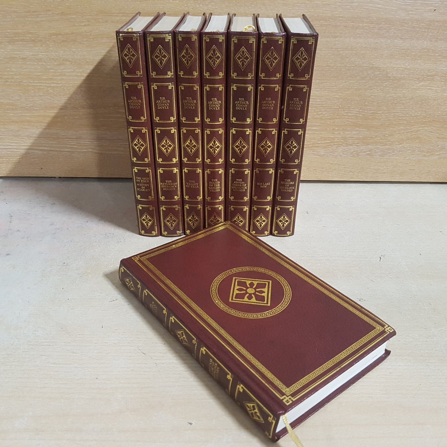 Vintage Sherlock Holmes 8 Book Set by Arthur Conan Doyle Heron Published 1981