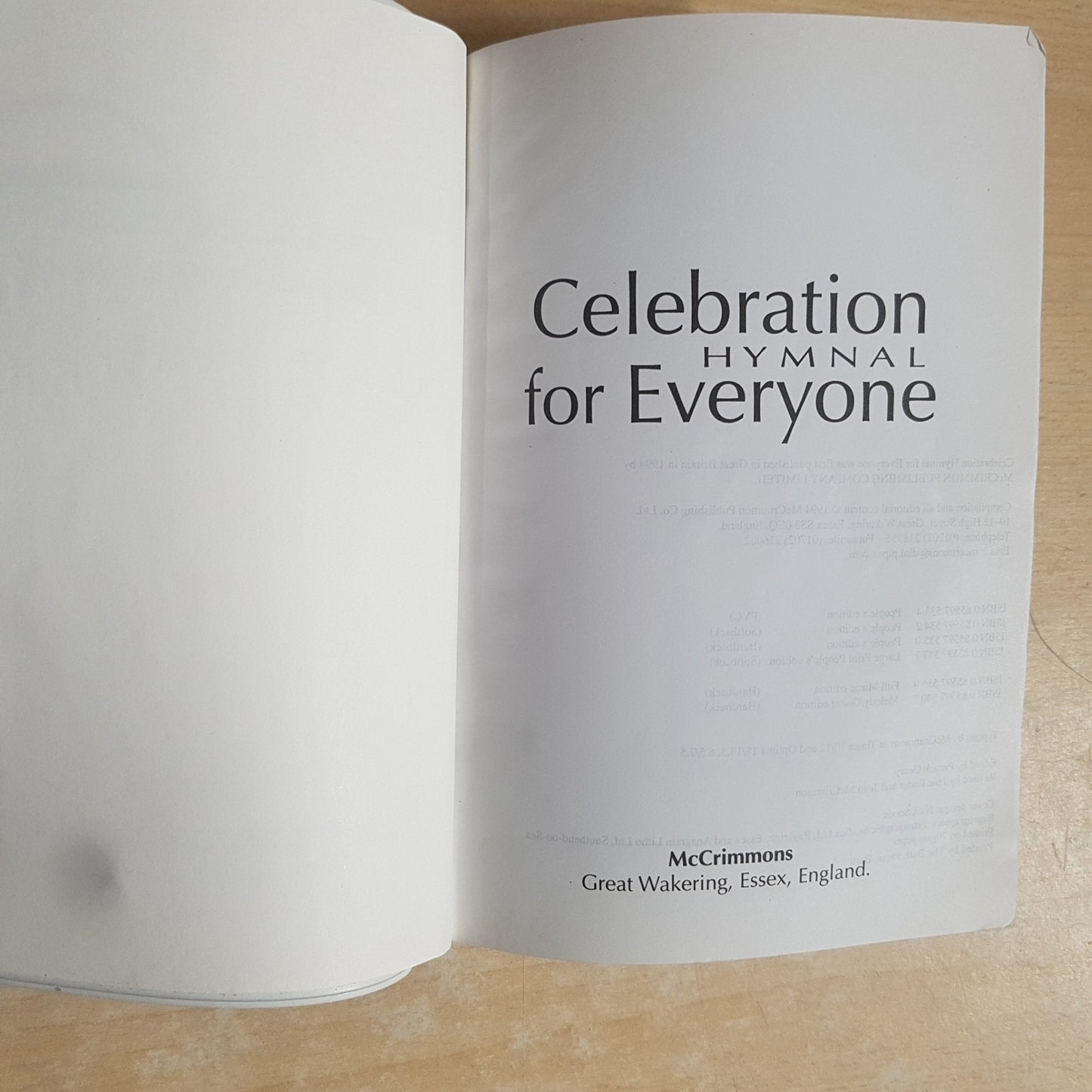 6 x Celebration Hymnal for Everyone Mccrimmons PVC Paperback Bundle for Choirs