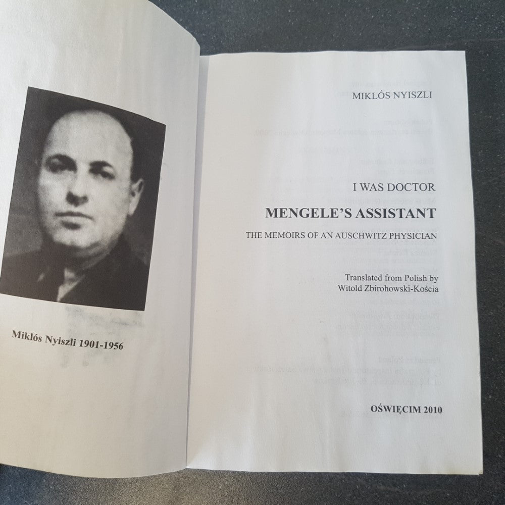 I WAS DOCTOR MENGELE'S ASSISTANT BY MIKLOS NYISZLI PAPERBACK