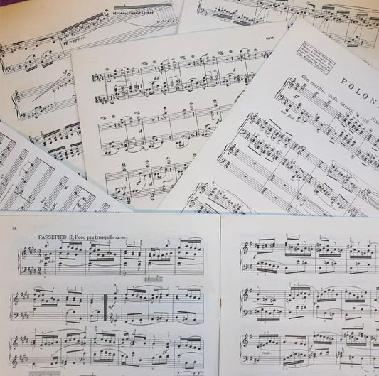 1.5KG SHEET MUSIC Vintage Antique Craft Decoupage, Art Projects, Shabby Chic 1KG