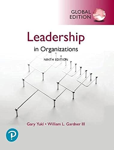 Leadership in Organizations, Global Edition [Paperback] Yukl, Gary