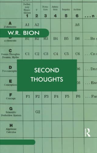 Second Thoughts: Selected Papers on Psychoanalysis [Paperback] R. Bion, Wilfred