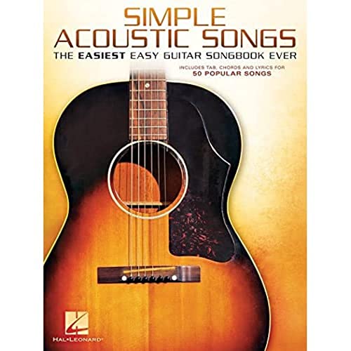 Simple Acoustic Songs: The Easiest Easy Guitar Songbook Ever [Paperback] Hal Leonard Corp
