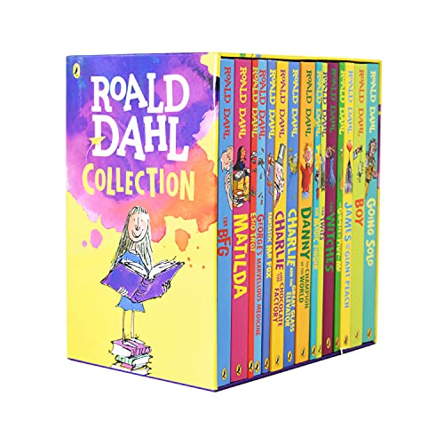 Roald Dahl 15 Book Box Set (Slipcase) Includes Matilda, Witches, The Twits, Fantastic Mr Fox, Charlie & the Chocolate Factory, Georges Marvellous Medicine, The BFG, Danny the Champion of the World.... [Paperback] Roald Dahl and Quentin Blake