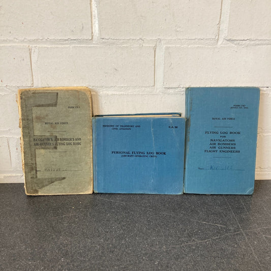 RAF Flying Log Books WW2 Navigators/Air Bombers/Gunner Form 1767 Filled In