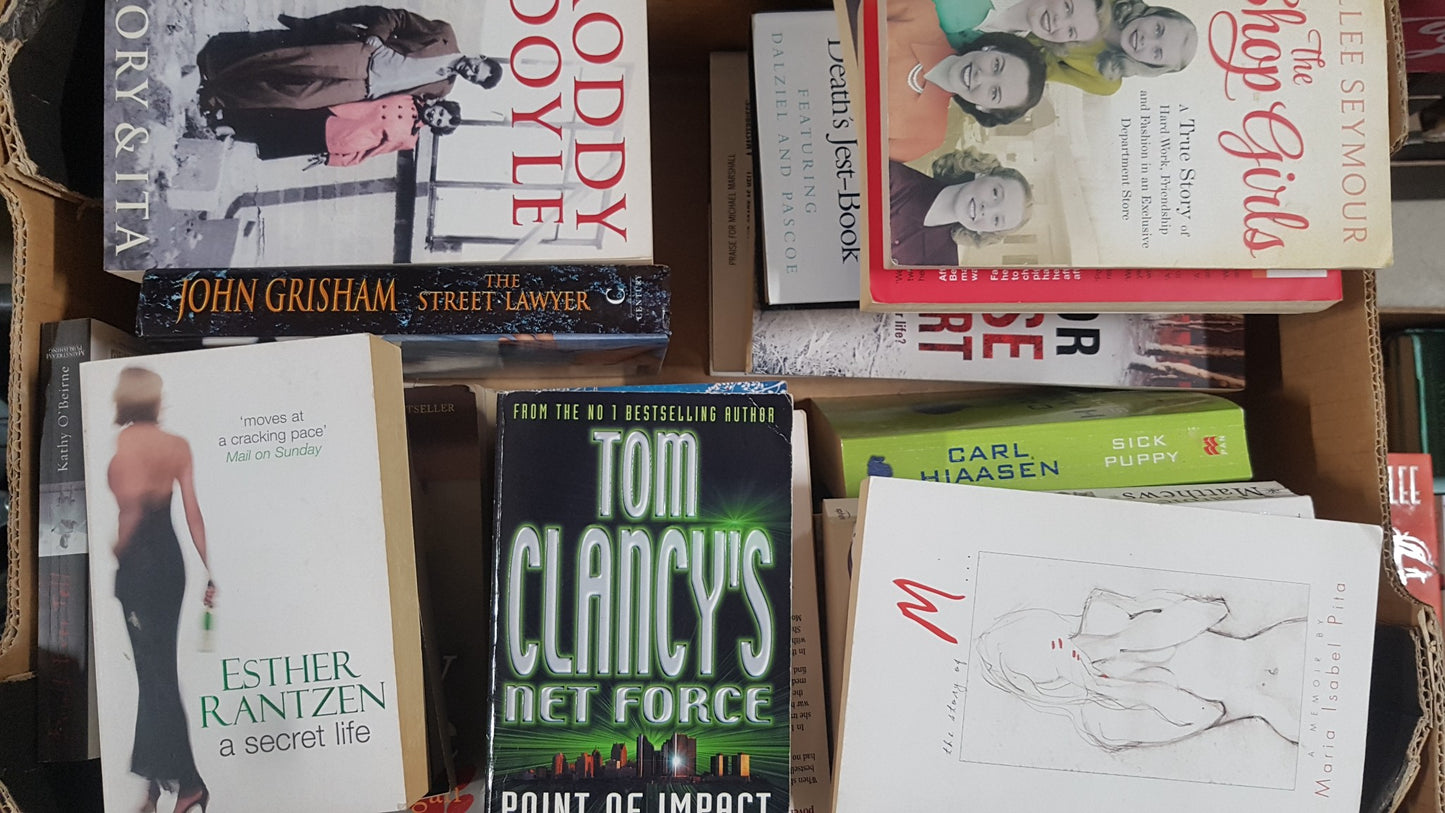 Pallet of Fiction Books, Wholesale Used Resale Novels P/B & H/B 20 Boxes