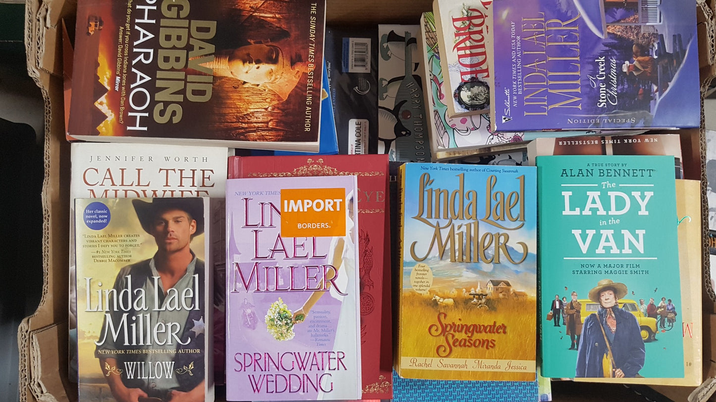 Pallet of Fiction Books, Wholesale Used Resale Novels P/B & H/B 20 Boxes
