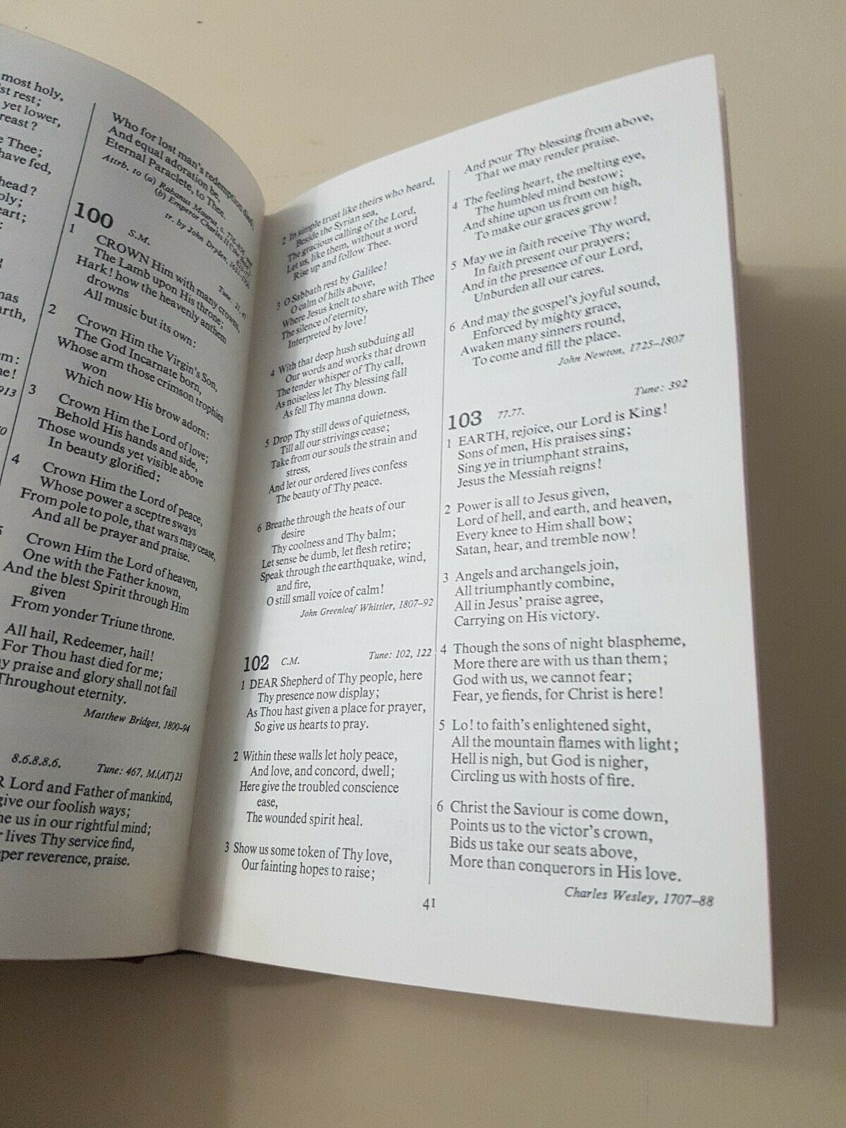 Eb3001 The  Methodist Hymnal Edited by Hazel Watson Viney Ltd Red Edged pages