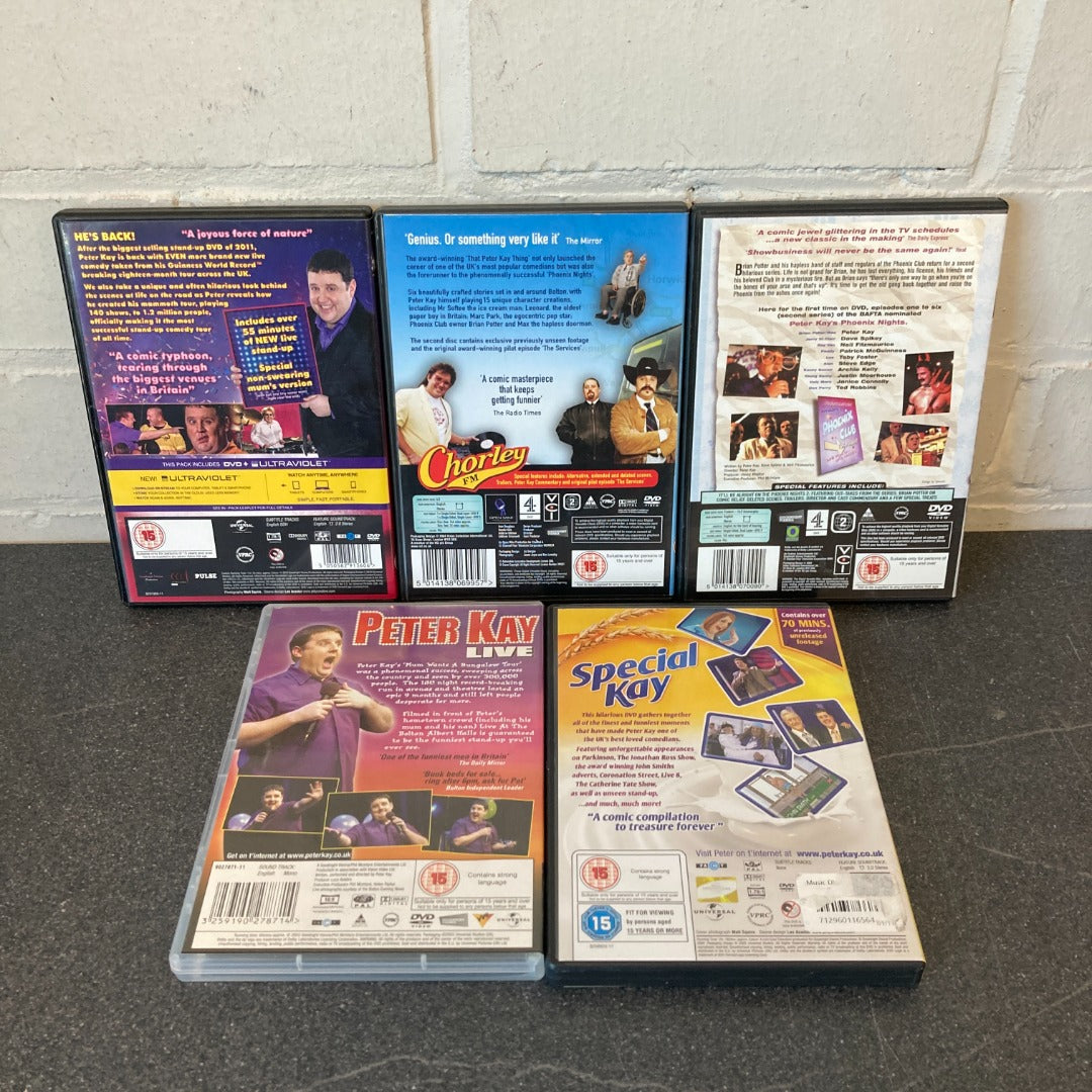Peter Kay DVD Bundle x 5 Signed Phoenix Nights Peter Kay Live