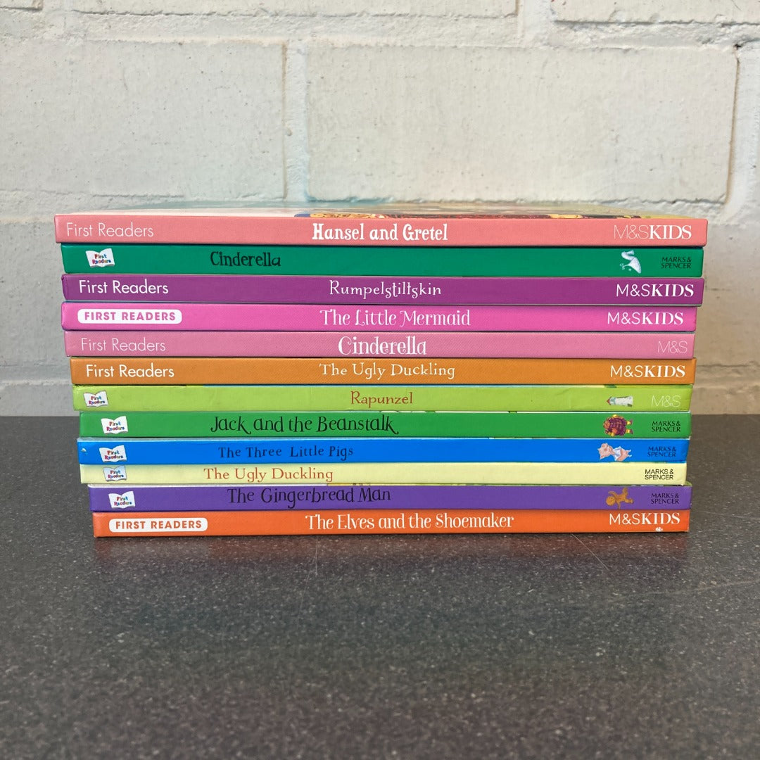First Readers Book Bundle x 12 M&S Kids Early Readers Gifts for Kids