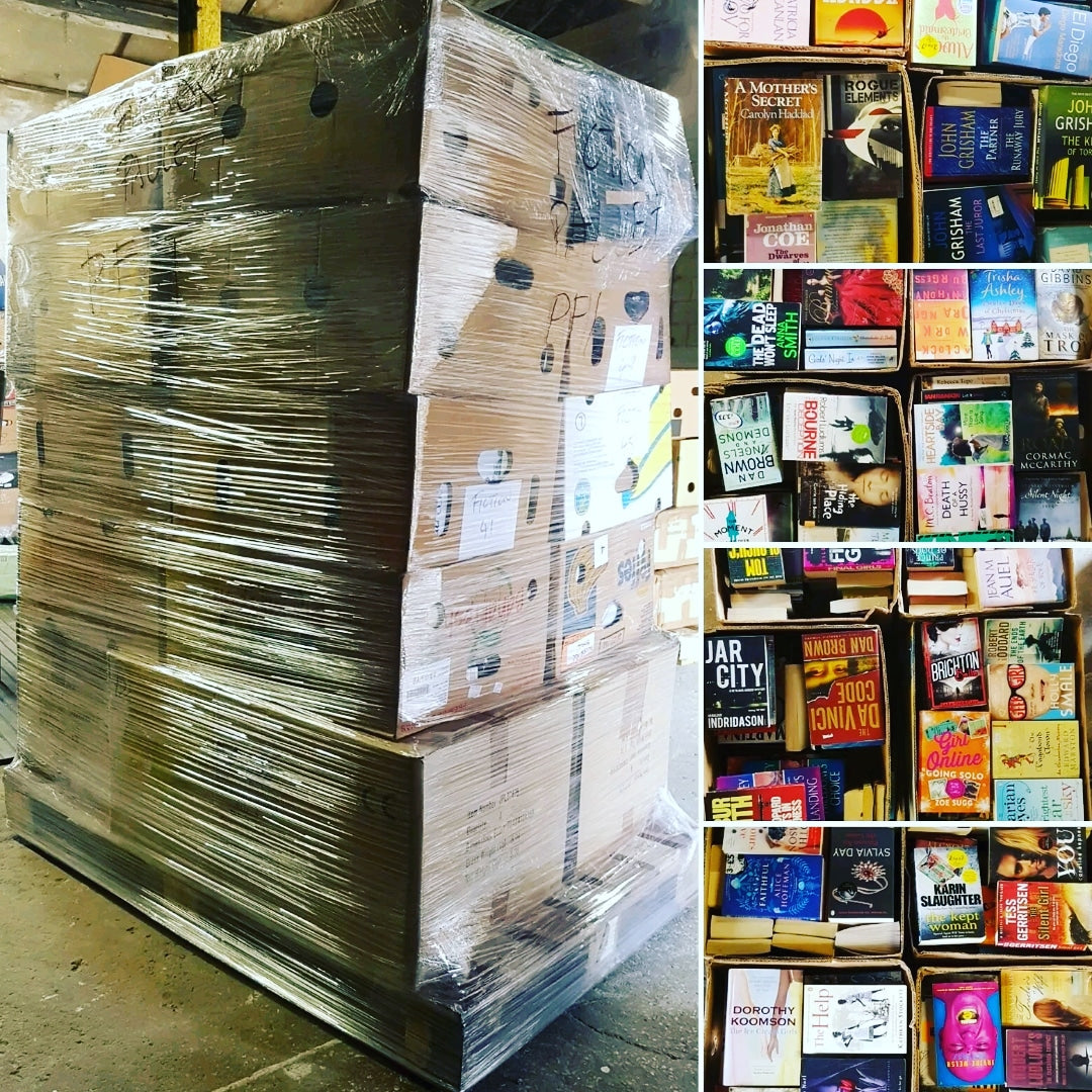 Pallet of Fiction Books, Wholesale Used Resale Novels P/B & H/B 20 Boxes